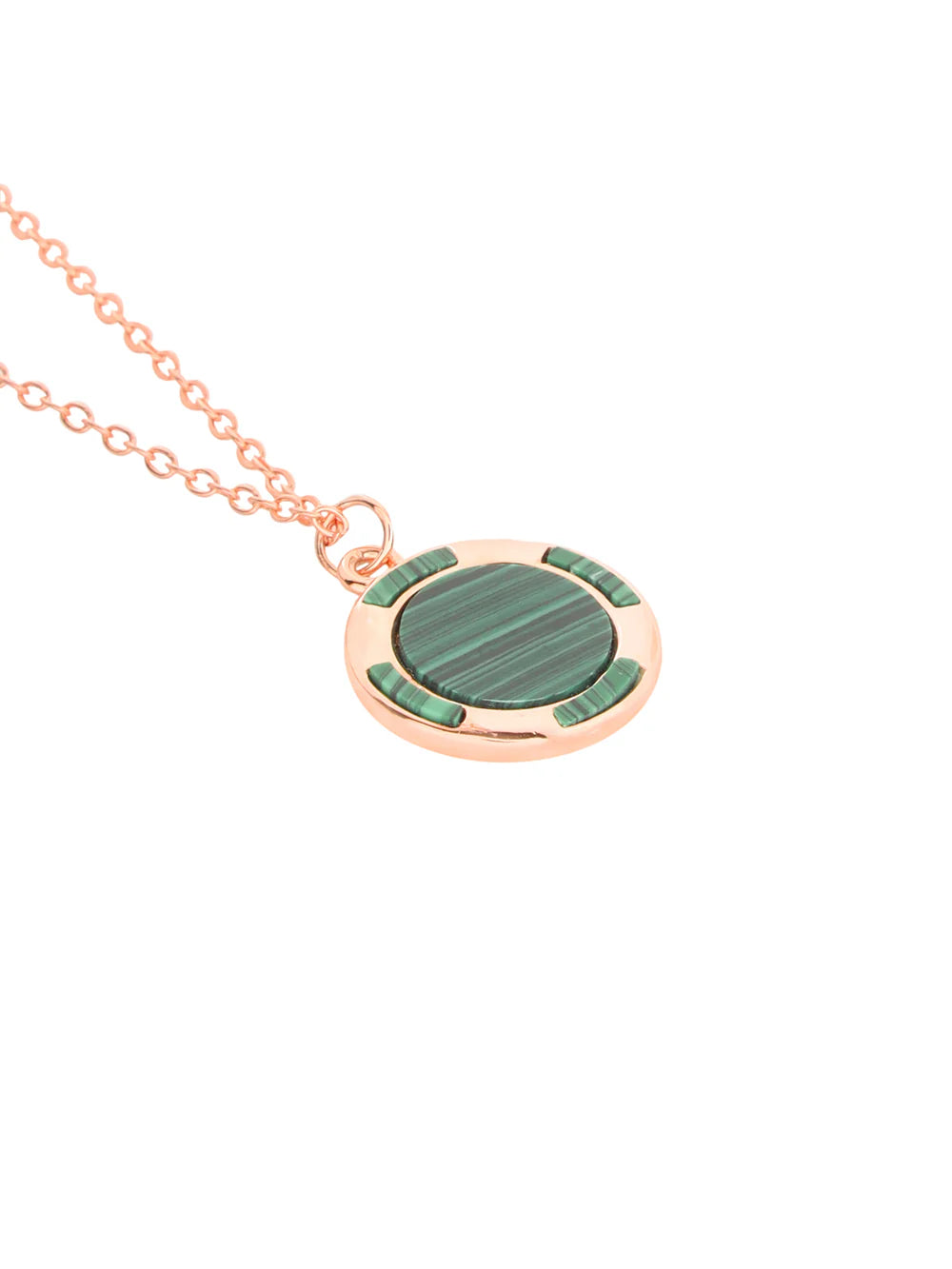 Green Malachite Halo Pendant