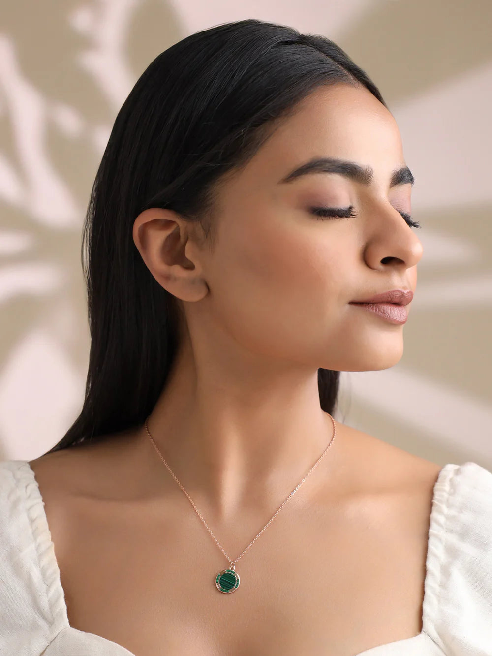 Green Malachite Halo Pendant