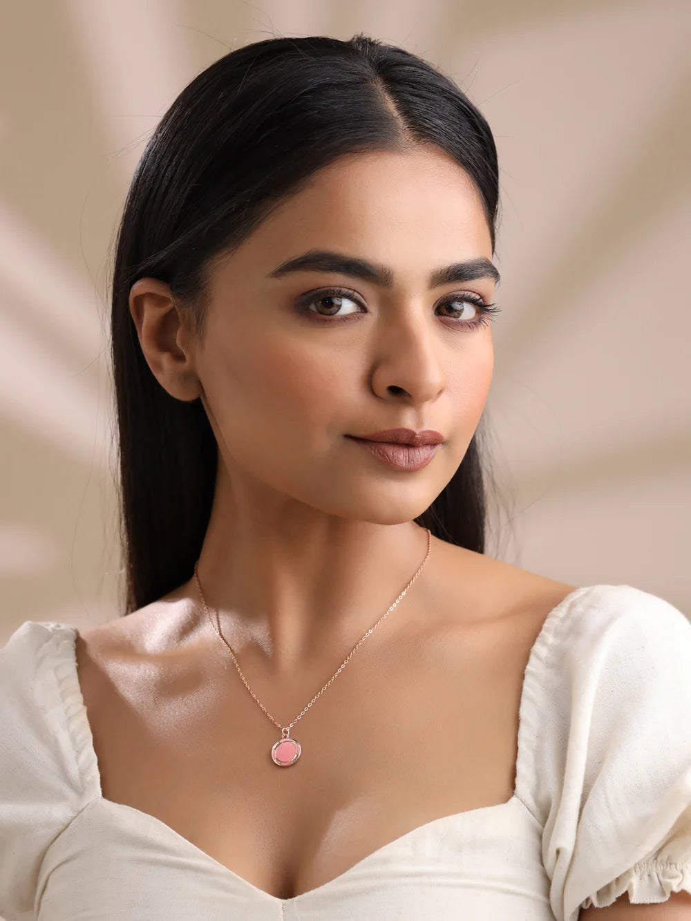 Rose Gold Halo Pendant