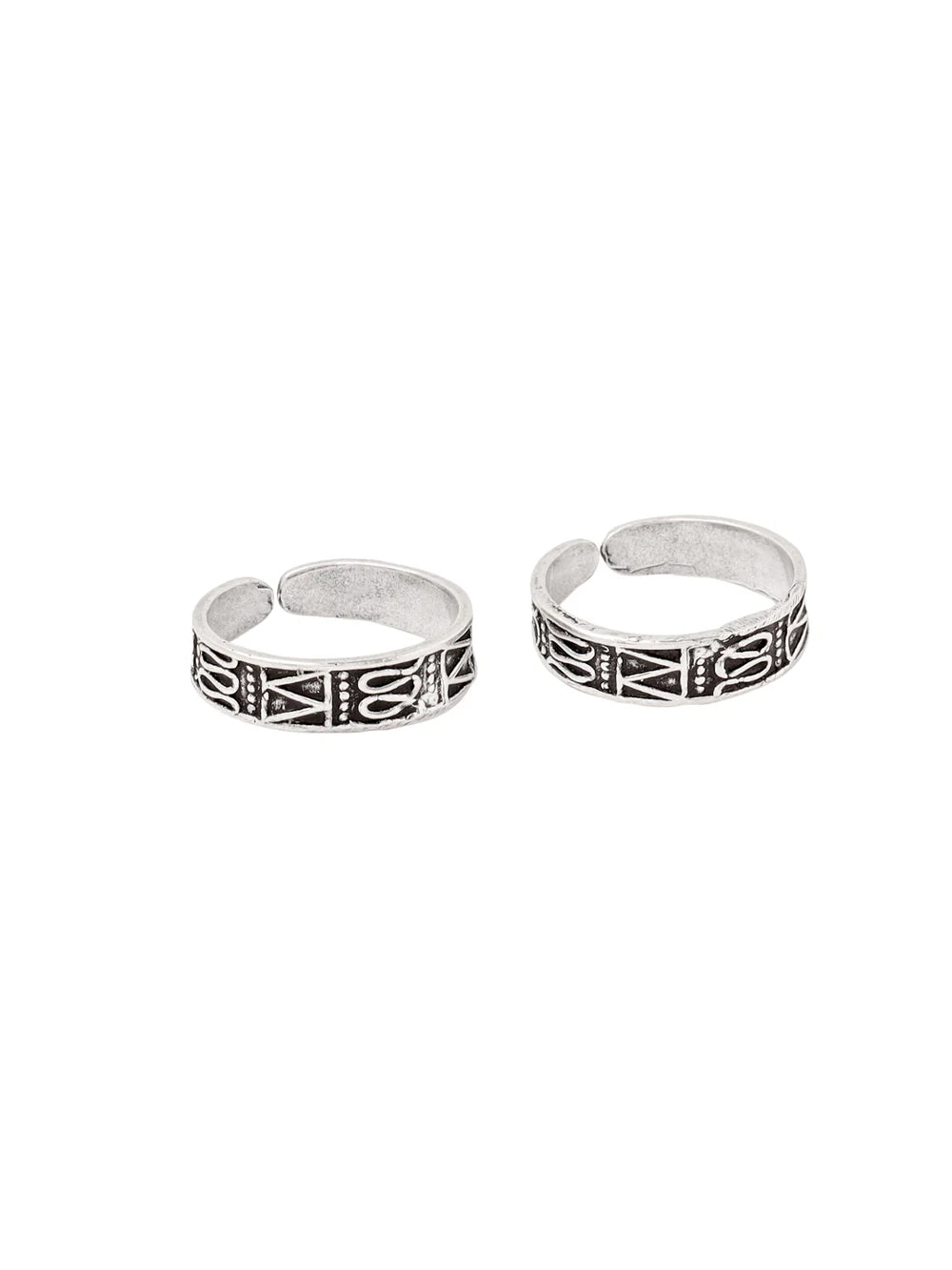 Abstract Oxidized Toe Ring