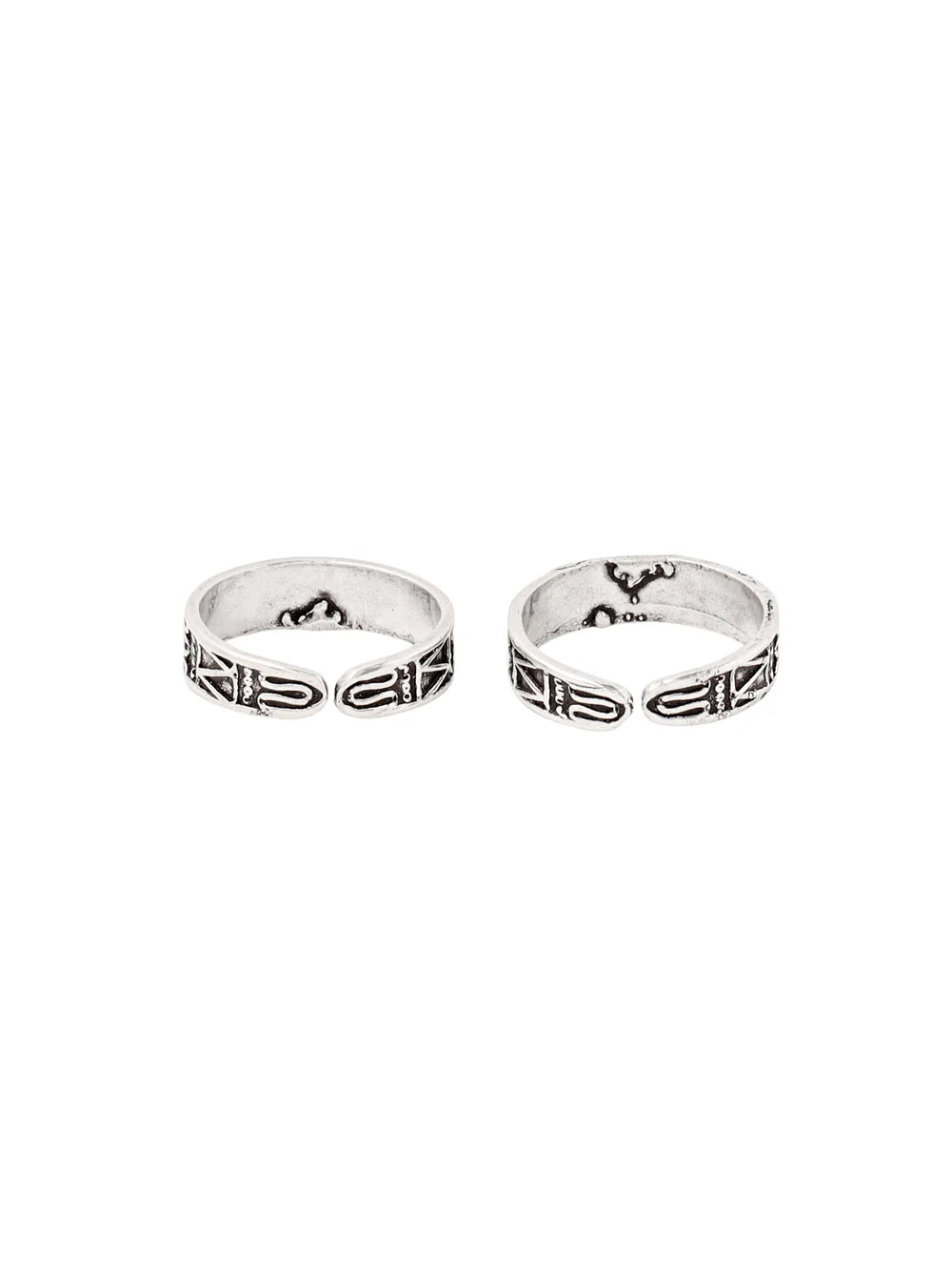 Abstract Oxidized Toe Ring