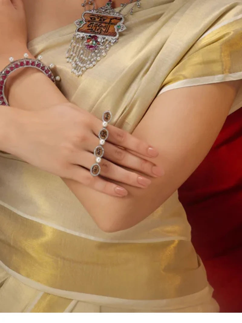 3 Finger Durga Motif Ring