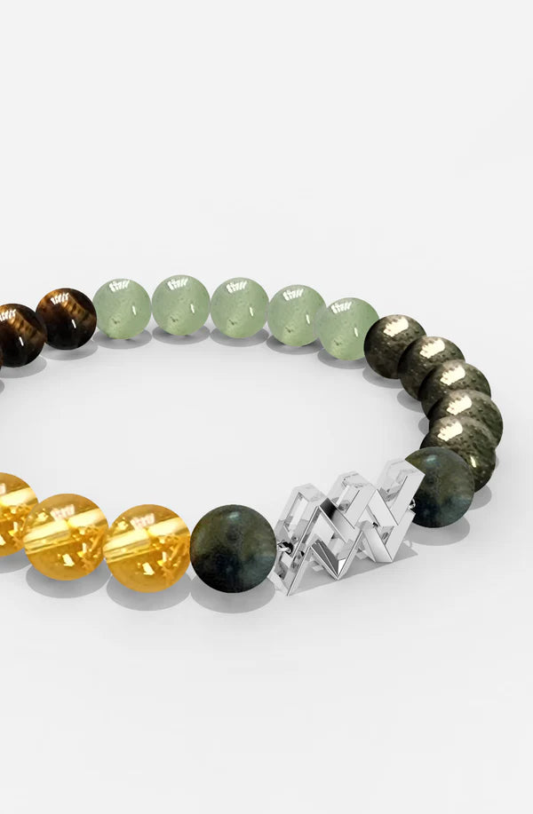 Sterling Silver Aquarius Money Magnet Bracelet For Men