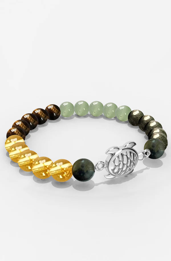 Sterling Silver Lucky Tortoise Money Magnet Bracelet For Men