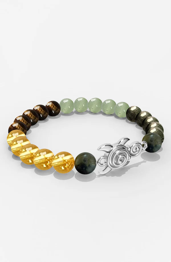 Sterling Silver Turtle Money Magnet Bracelet For Men